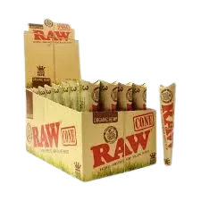 RAW Organic Hemp Cones King Size - 3 Cones/pack