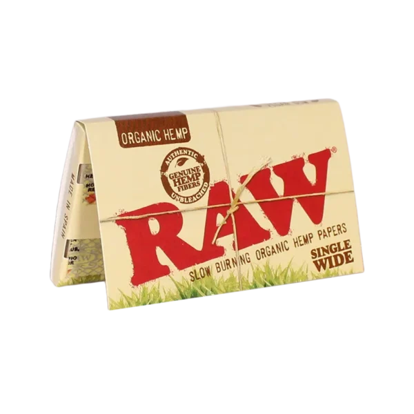 RAW Organic Hemp Rolling paper Single Wide