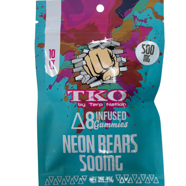 TKO Delta-8 Infused Gummies Neon Bears